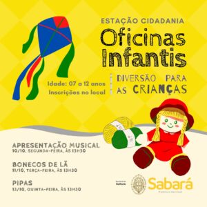 CULTURA: PREFEITURA PROMOVERÁ ATIVIDADES INFANTIS EM COMEMORAÇÃO AO DIA DAS CRIANÇAS